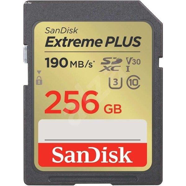 Sandisk Extreme Plus 256GB SDXC UHS-I Memóriakártya