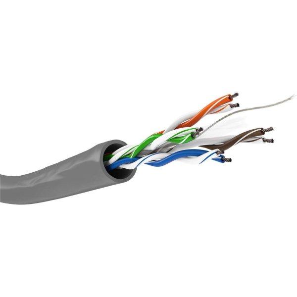 Goobay U/UTP CAT6 Installációs patch kábel 100m - Szürke (93884)