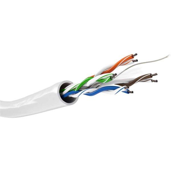 Goobay U/UTP CAT6 Installációs patch kábel 305m - Fehér (94219)
