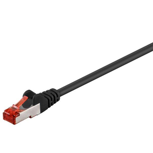 Goobay S/FTP CAT6 Patch kábel 50m - Fekete (68701)