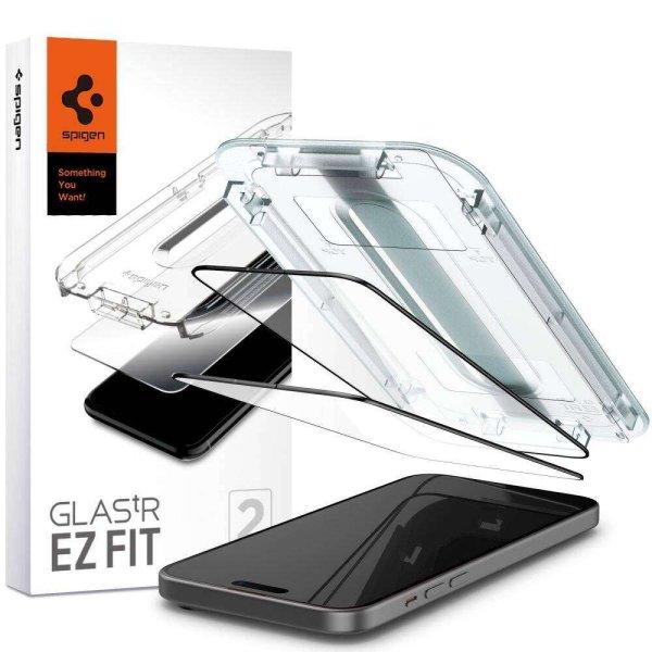 Spigen Glas.tR EZ Fit HD Apple iPhone 15 Pro Max Edzett üveg kijelzővédő
(2db) (AGL06873)