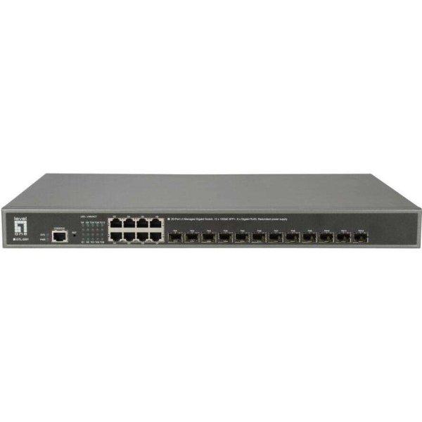 LevelOne GTL-2091 hálózati kapcsoló Vezérelt L3 Gigabit Ethernet
(10/100/1000) Szürke (GTL-2091)
