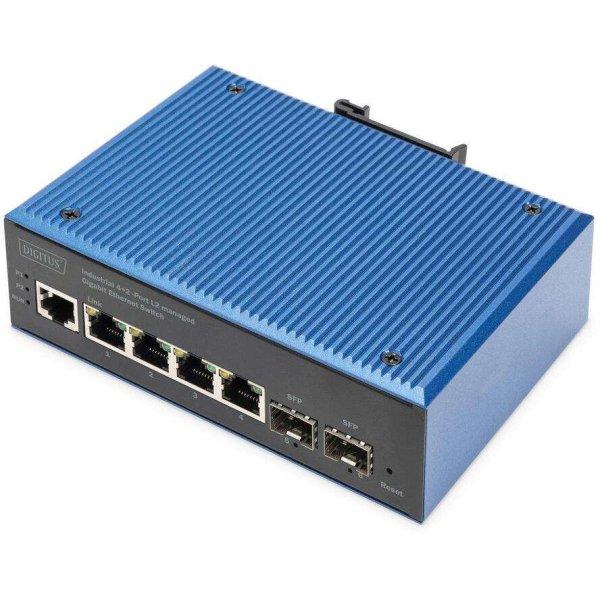DIGITUS Switch 4+2 -Port L2 managed Gigabit Ethernet (DN-651154)