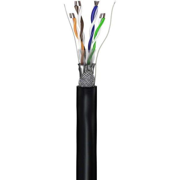 Goobay SF/UTP CAT5e Installációs kábel 100m - Fekete (57296)