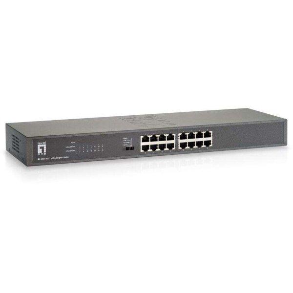 LevelOne GSW-1657 hálózati kapcsoló Beállítást nem igénylő (unmanaged)
Gigabit Ethernet (10/100/1000) Fekete, Szürke (GSW-1657)
