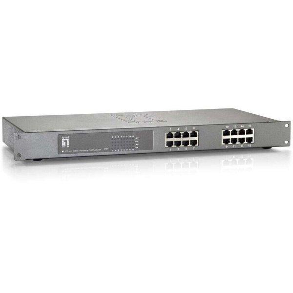 LevelOne FEP-1612 hálózati kapcsoló Beállítást nem igénylő (unmanaged)
Fast Ethernet (10/100) Ethernet-áramellátás (PoE) támogatása Szürke
(FEP-1612)