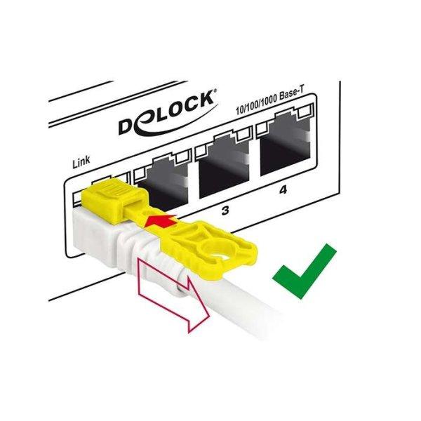 DeLOCK S/STP Cat6A Secure Patch kábel 0.5m Fehér (85330)
