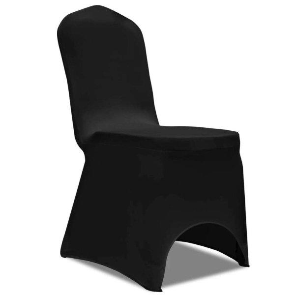 vidaXL 50 db nyújtható szék huzat fekete