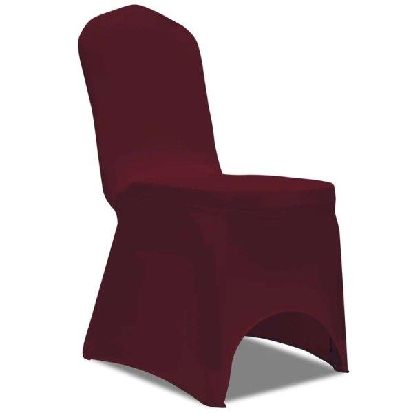 vidaXL 50 db Bordeaux nyújtható szék huzat