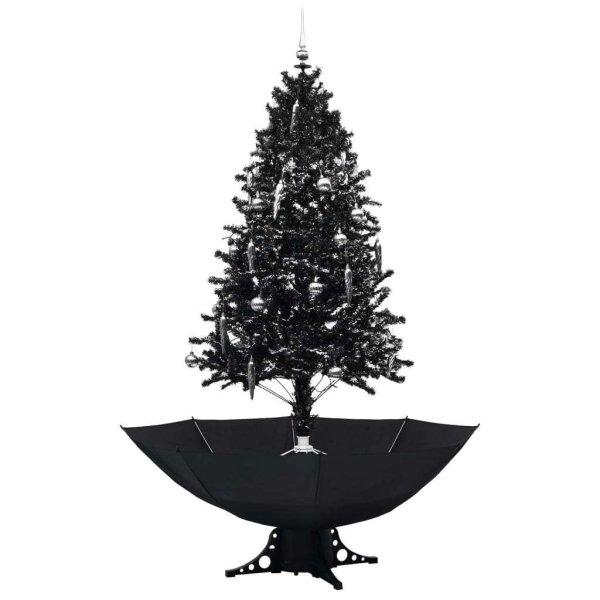 Fekete pvc havazó karácsonyfa ernyő alakú talppal 190 cm