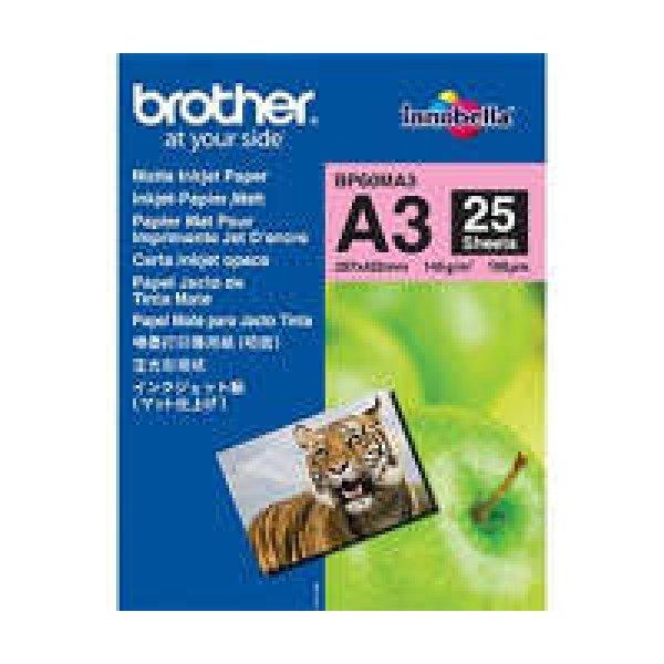Brother BP60MA3 Inkjet Paper nyomtatópapír A3 (297x420 mm) Matt 25 lapok
Fehér