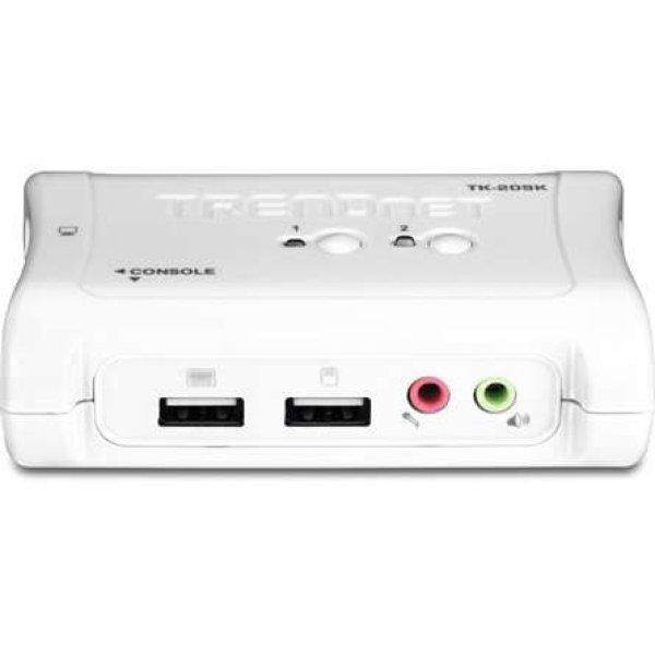 TRENDnet TK-209K 2 portos USB2.0 KVM switch audio porttal
