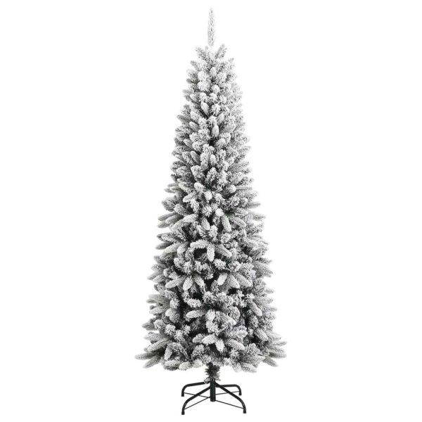 Pvc és polietilén műkarácsonyfa pelyhes hóval 210 cm