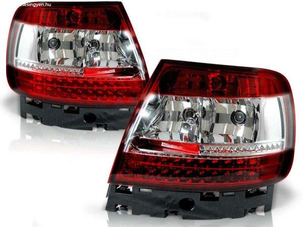 Audi A4 B5 11.94-09.00 Piros Fehér Led -Es Hátsó Lámpa