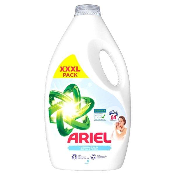 Ariel Sensitive & Baby Skin Clean & Fresh folyékony Mosószer 3,2L - 64 mosás