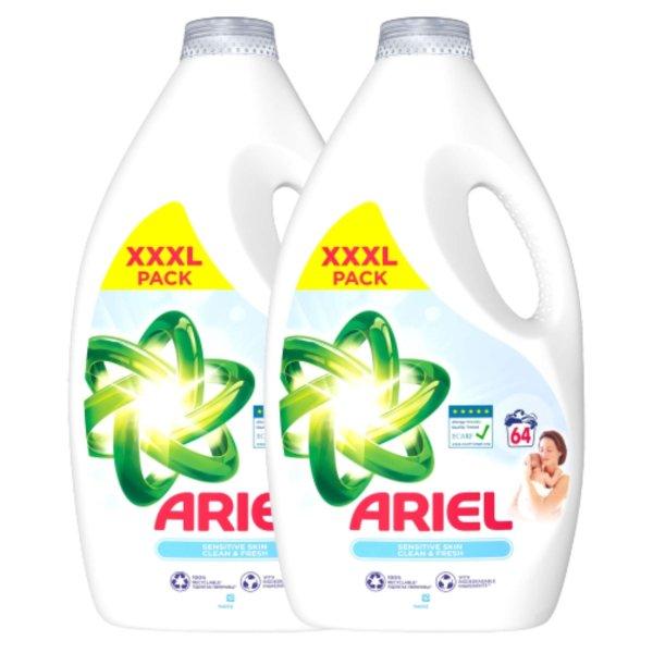 Ariel Sensitive & Baby Skin Clean & Fresh folyékony Mosószer 2x3,2L - 128
mosás