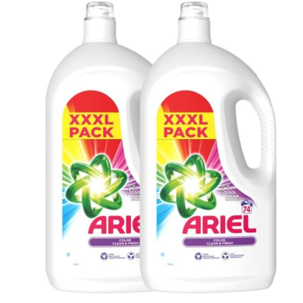 Ariel Color Clean & Fresh folyékony Mosószer 2x3,7L - 148 mosás