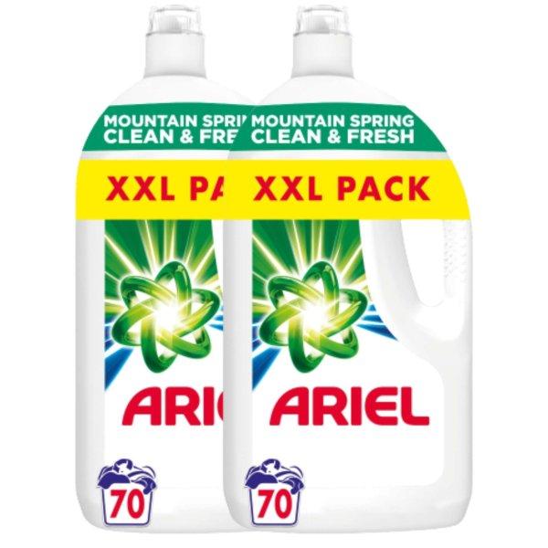 Ariel Mountain Spring Clean & Fresh folyékony Mosószer 2x3,5L - 140 mosás