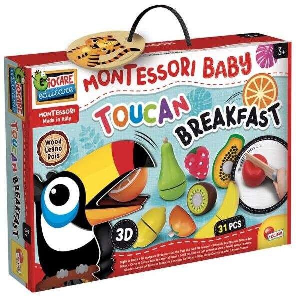 Montessori baby 2az1-ben kézségfejlesztő játék - a tukán reggelije