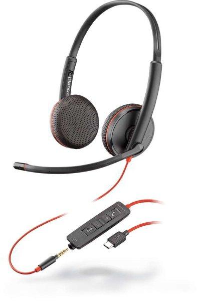 Plantronics Blackwire C3225 USB-C Vezetékes Headset - Fekete