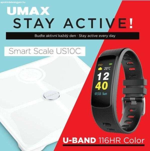 Umax Stay Active! US10C intelligens mérleg + U-Band 116HR Color
aktivitásmérő (UB604)