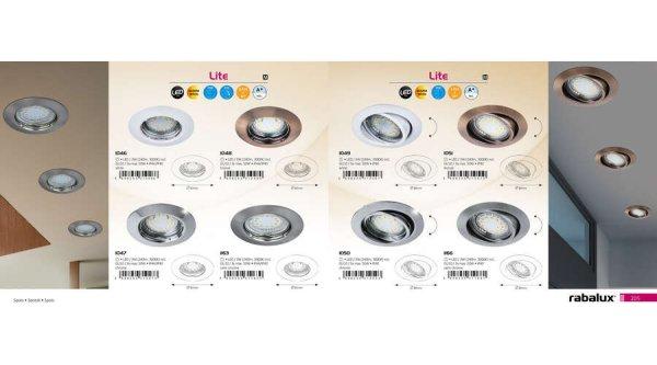 Rábalux Lite LED 3xGU10 3W billenthető króm beépíthető spotlámpa
(3db/szett) 1050