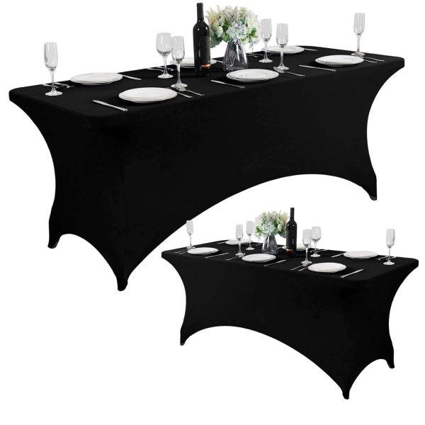 Univerzális asztalterítő borító vendéglátóipari asztalhoz 180 cm 6ft
fekete elasztikus