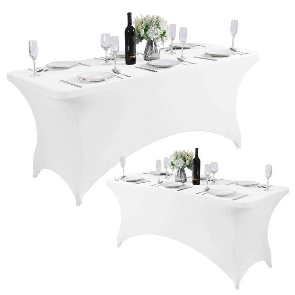 Univerzális asztalterítő borító vendéglátóipari asztalhoz 180 cm 6ft
fehér elasztikus