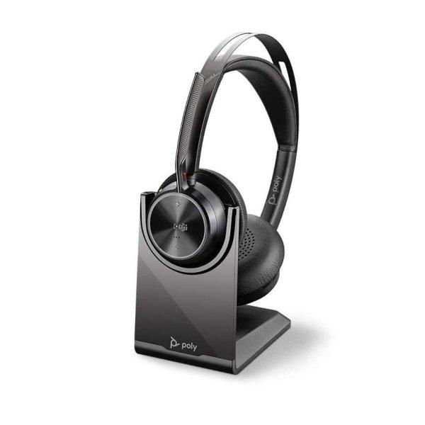 POLY Voyager Focus 2 UC Headset Vezetékes és vezeték nélküli Fejpánt
Iroda/telefonos ügyfélközpont USB A típus Bluetooth Dokkoló Fekete
(213727-02)