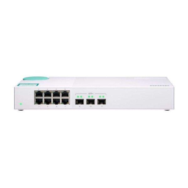 QNAP QSW-308S hálózati kapcsoló Beállítást nem igénylő (unmanaged)
Gigabit Ethernet (10/100/1000) Fehér (QSW-308S)