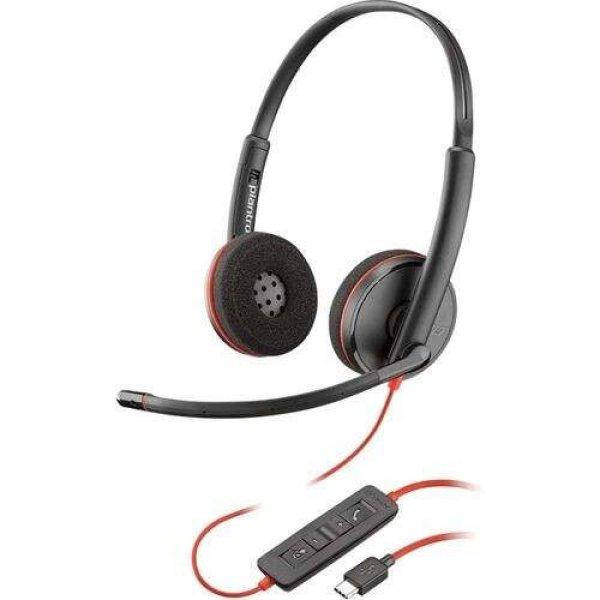 POLY Blackwire C3220 Headset Vezetékes Fejpánt Iroda/telefonos
ügyfélközpont USB C-típus Fekete (209749-201)