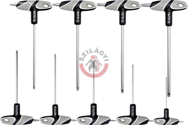 Torx kulcs készlet 9 részes, biztonsági (furatos) "T" markolattal
T10 - T50