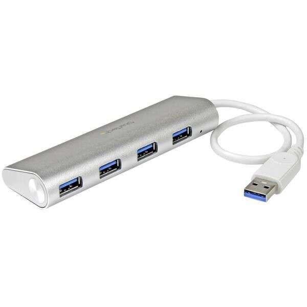 StarTech.com 4 portos USB 3.0 Hub ezüst (ST43004UA) (ST43004UA)