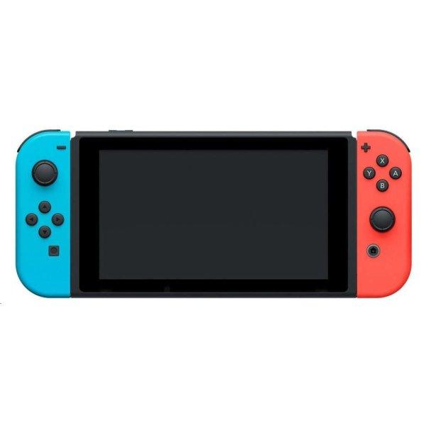 Nintendo Switch kék és neon piros Joy-Con kontrollerrel