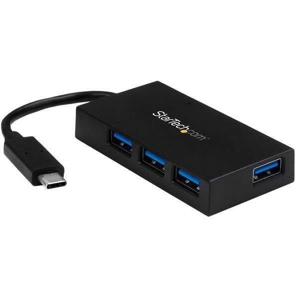 StarTech.com 4 portos USB 3.0 Hub fekete (HB30C4AFS) (HB30C4AFS)