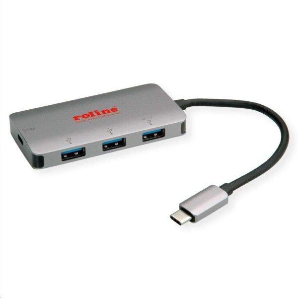 Roline USB 3.0 Hub 4 port szürke (14.02.5038) (14.02.5038)