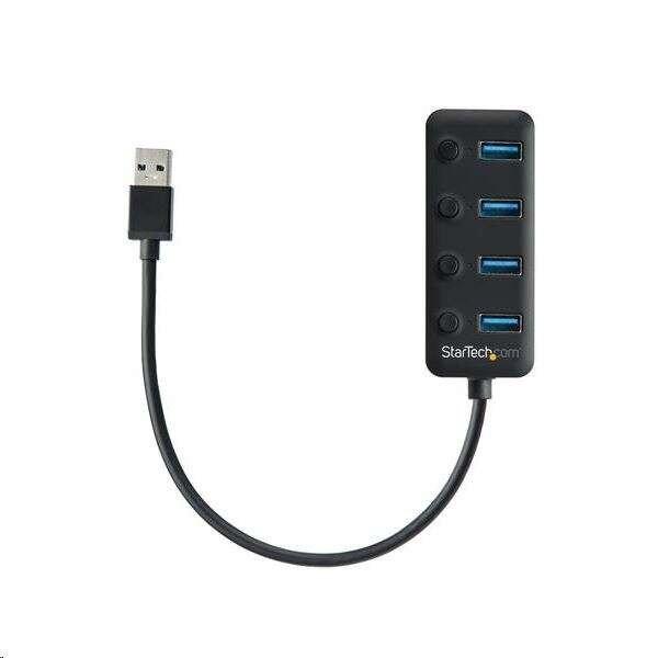 StarTech.com 4 portos USB 3.0 HUB fekete (HB30A4AIB) (HB30A4AIB)