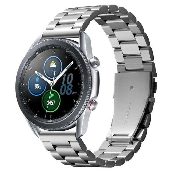 Samsung Galaxy Watch 3 (45mm) SM-R840 / R845, fém pótszíj, Spigen Modern Fit,
ezüst