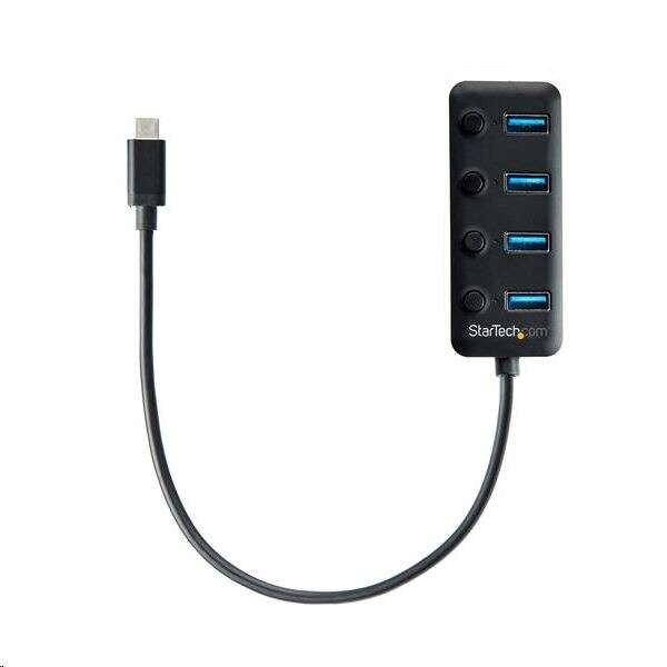 StarTech-com 4 portos USB-C HUB fekete (HB30C4AIB) (HB30C4AIB)