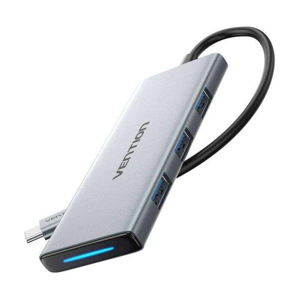 Vention USB-C 3.0 -> HDMI HUB 0,15m szürke (TOPHB) (TOPHB)