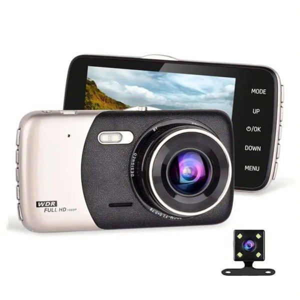 Autós DVR kamera Kaiyuan T503 - Full HD, 2 kamera, 1440P felbontás, Éjszakai
mód, G érzékelő, Szürke / Fekete