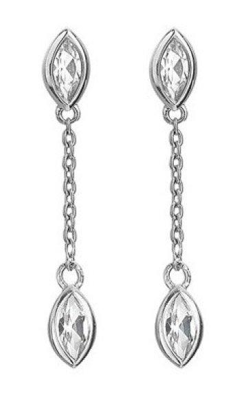 Hot Diamonds Elegáns ezüst lógó fülbevaló
gyémántokkal Tender DE751