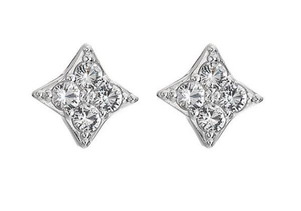 Hot Diamonds Ezüst fülbevaló gyémántokkal és
topázzal Stellar DE747