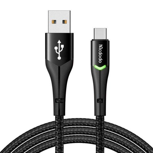 USB to USB-C Mcdodo Magnificence CA-7960 LED kábel 1m (black)