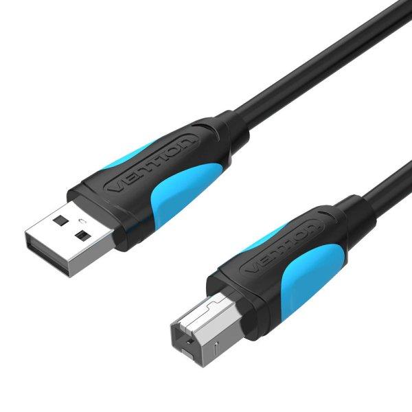 Vention USB-A 2.0 -> USB-B 2.0 (fekete), 1,5m, kábel