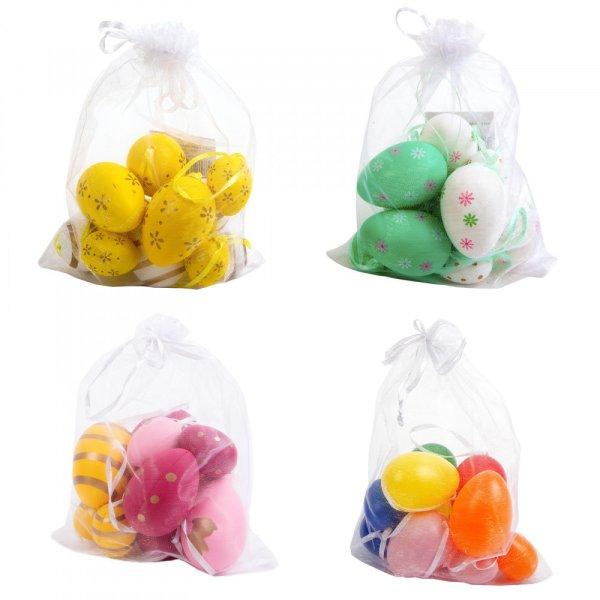 Húsvéti dekoráció - műanyag tojás - 12 db / csomag