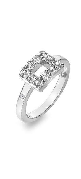 Hot Diamonds Ezüst gyűrű gyémánttal és
topázzal Echo DR240 58 mm