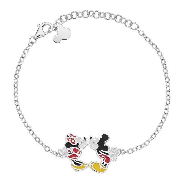Disney Gyönyörű ezüst karkötő Mickey and Minnie
Mouse BS00044SL-55.CS