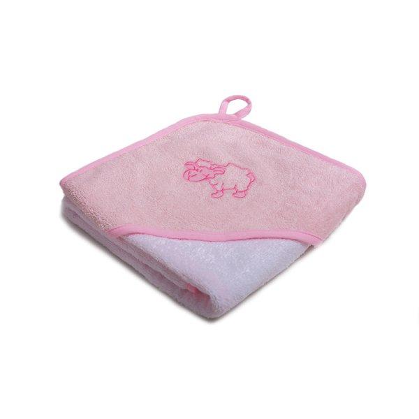 Fürdőlepedő hímzett 80×80 - Rózsaszín-fehér/Bari (Több minta)