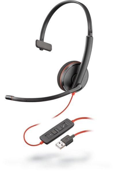 Poly Plantronics Blackwire USB-A C3210 Headset Black